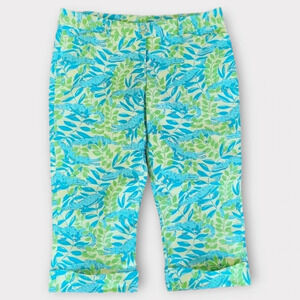Lilly Pulitzer Womens Capri Pants Size 6 Print Culottes Alligators Print